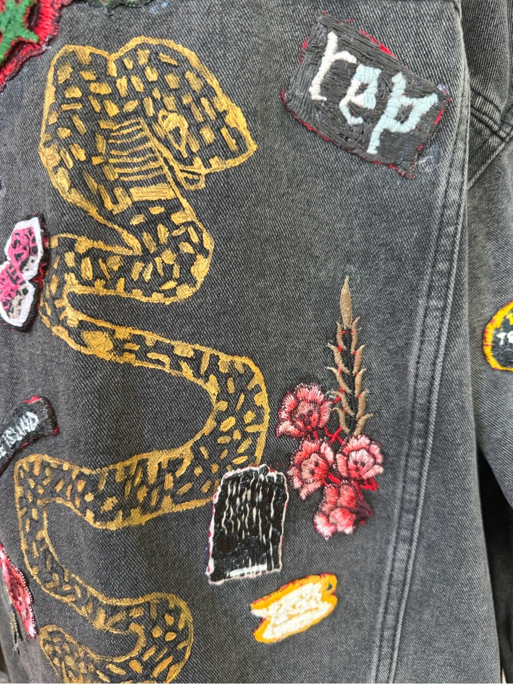 Custom Made Taylor Swift "Eras Tour" Jean Jacket. Women's Size: L. - Picture 10 of 14